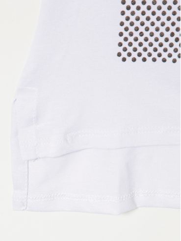 Blusa Manga Curta Juvenil Para Menina - Branco