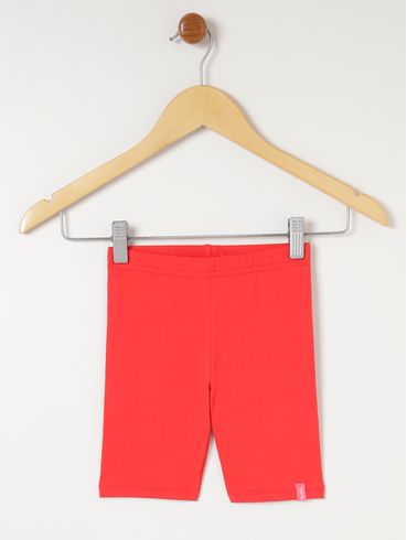 Bermuda Infantil Para Menina - Vermelho
