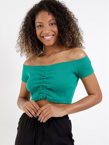Blusa Manga Curta Autentique Feminina Verde