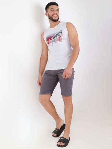 Camiseta Regata Masculina Cinza