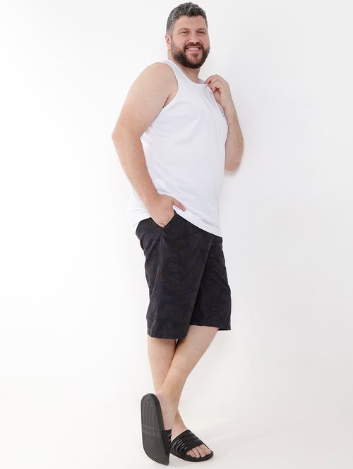 Camiseta Regata Plus Size Masculina Branco