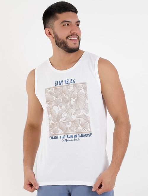 Camiseta Regata Masculina Off white