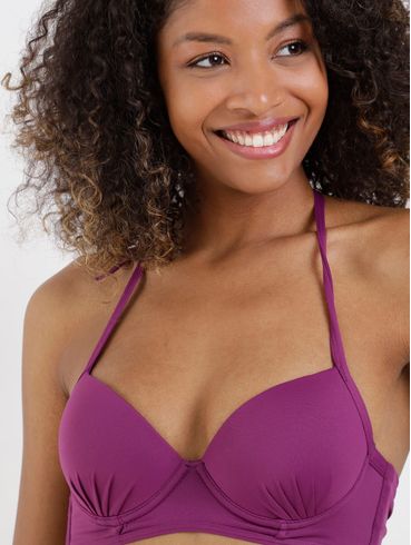 Biquíni Top Com Bojo Feminino Roxo