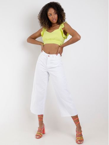 Top Cropped Feminino Verde
