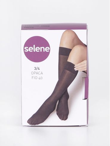 Meia 3/4 Selene Feminina Preto