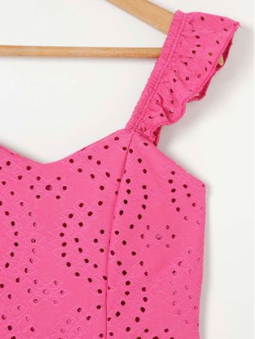 Blusa Regata Laise Juvenil Para Menina - Rosa Pink