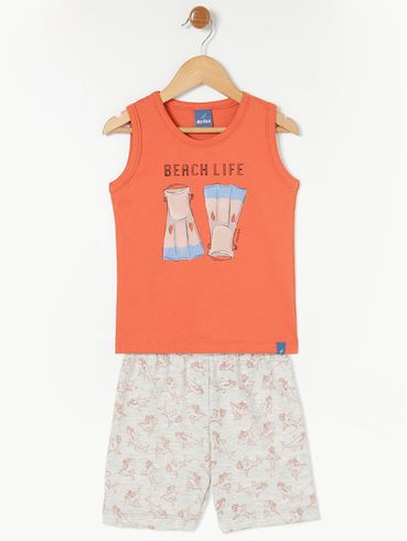 Conjunto Regata Infantil Para Menino - Telha