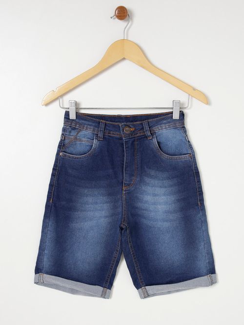 Bermuda Jeans Feminina Azul