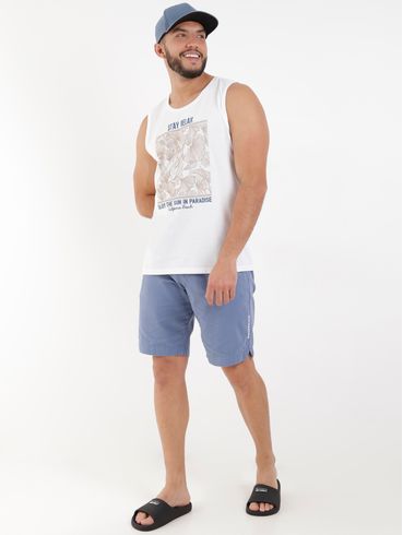 Bermuda Sarja Rock E Soda Masculina Azul