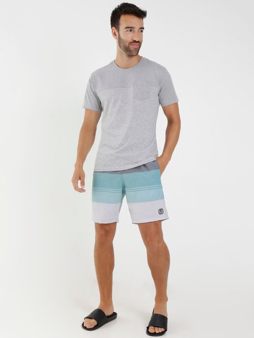 Camiseta Manga Curta Full Surf Masculina Cinza