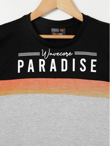 Camiseta Manga Curta Juvenil Para Menino - Preto