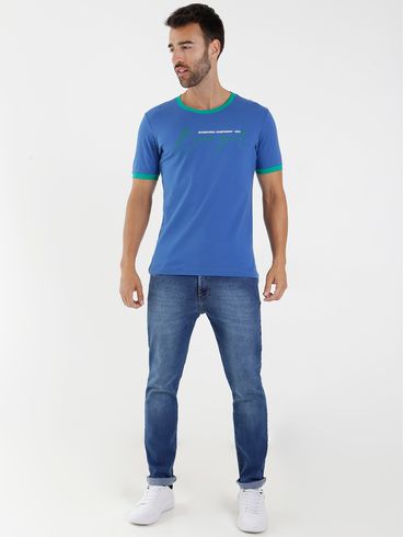 Camiseta Seleção Brasil Masculina Azul