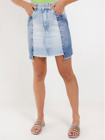 Saia Jeans Feminina Azul