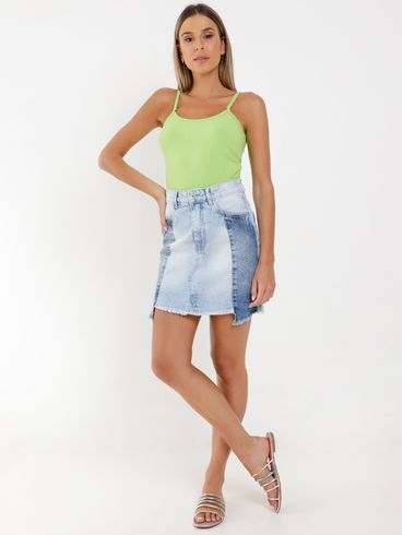 Saia Jeans Feminina Azul