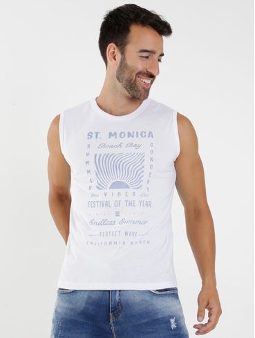Camiseta Regata Masculina Branco