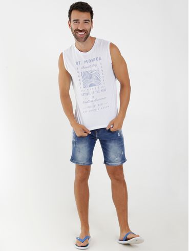 Camiseta Regata Masculina Branco