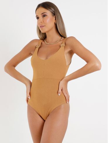 Body Feminino Caramelo