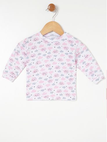 Blusa Estampada Infantil Para Bebê Menina - Aleatório