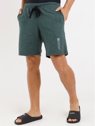 Bermuda Moletinho Masculina Verde Escuro