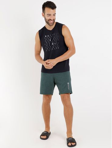 Bermuda Moletinho Masculina Verde Escuro