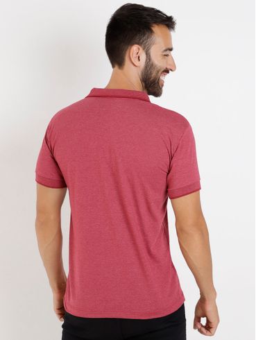 Polo Manga Curta Vilejack Masculina Vermelho