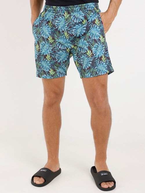 Short Estampado Full Surf Masculino Preto