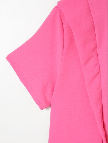 Blusa Manga Curta Plus Size Feminina Rosa
