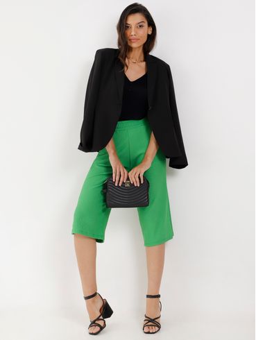 Calça Pantacourt Feminina Verde