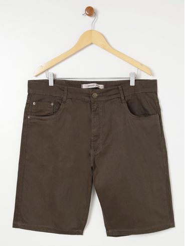 Bermuda Sarja Plus Size Masculina Verde