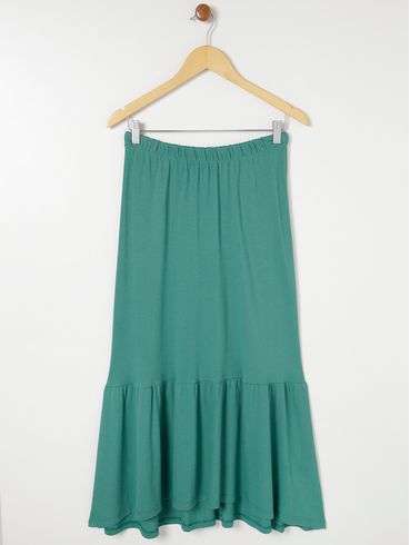 Saia Midi Feminina Verde