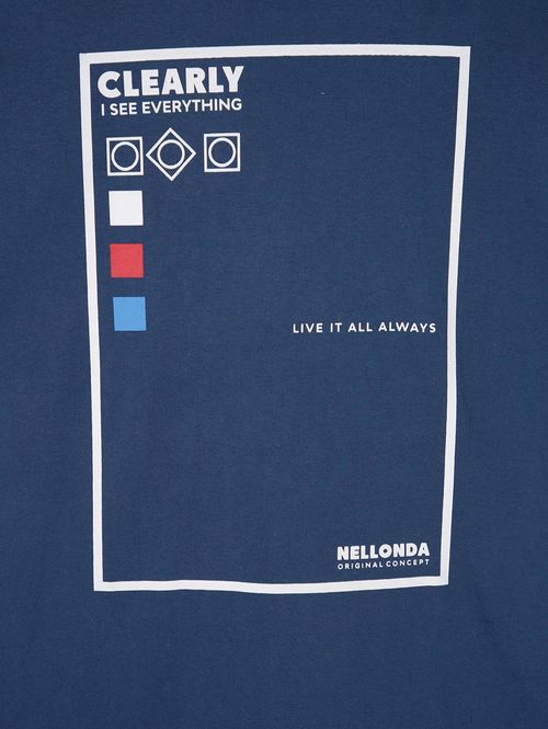 Camiseta Manga Curta Plus Size Masculina Azul