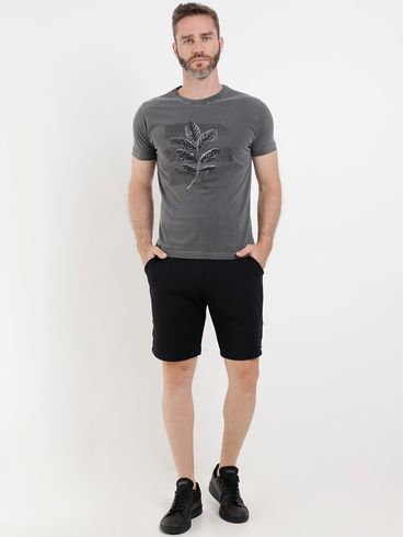 Bermuda Malha Masculina Preto