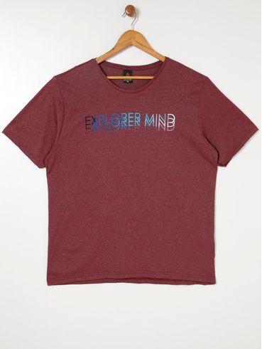 Camiseta Manga Curta Plus Size Masculina Vermelho