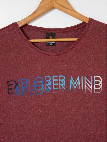 Camiseta Manga Curta Plus Size Masculina Vermelho