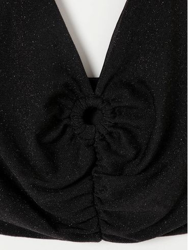 Top Cropped Autentique Feminino Preto
