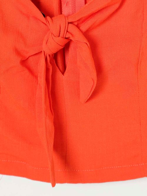 Blusa Cropped Feminina Coral