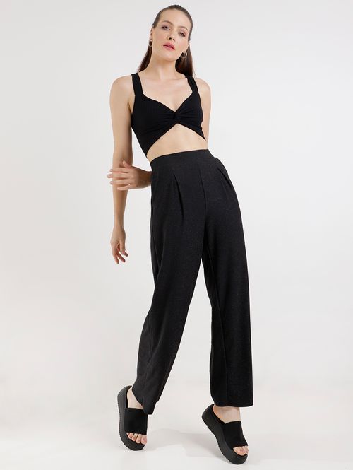 Top Cropped Feminino Preto