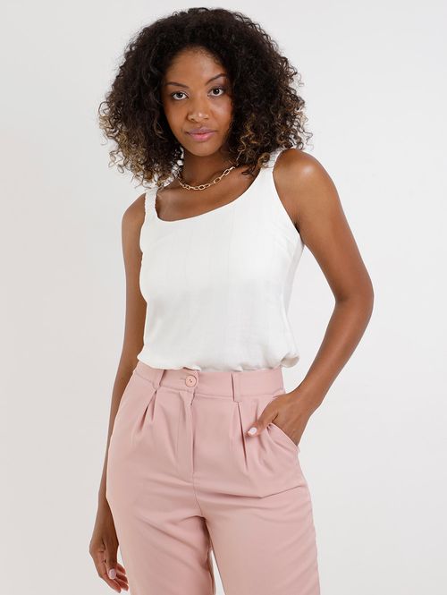 Blusa Regata Autentique Feminina Off white