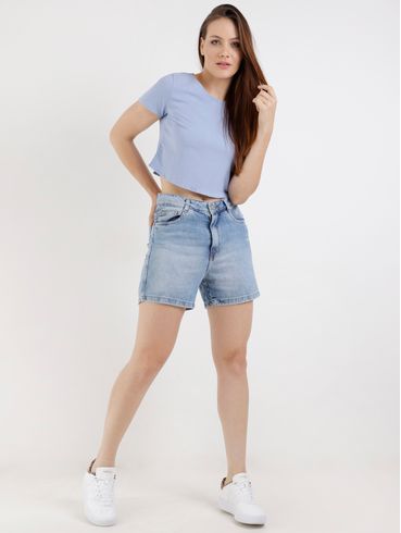 Short Jeans Feminino Azul