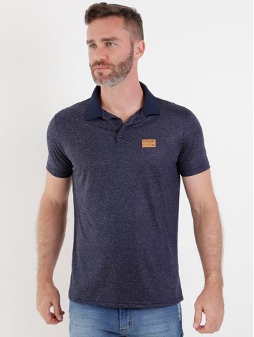 Polo Manga Curta Full Surf Masculina Azul Marinho