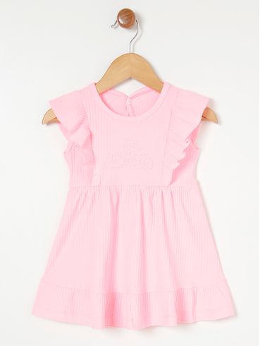Vestido Infantil Para Bebê- Rosa