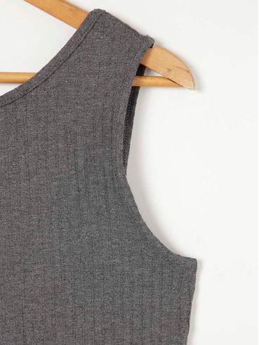 Blusa Regata Básica Autentique Plus Size Feminina cinza/cinza