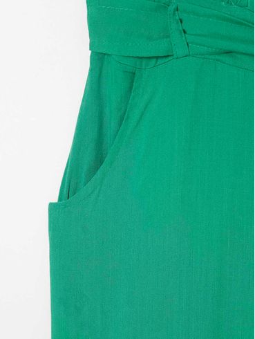 Calça Pantalona Plus Size Feminina Verde
