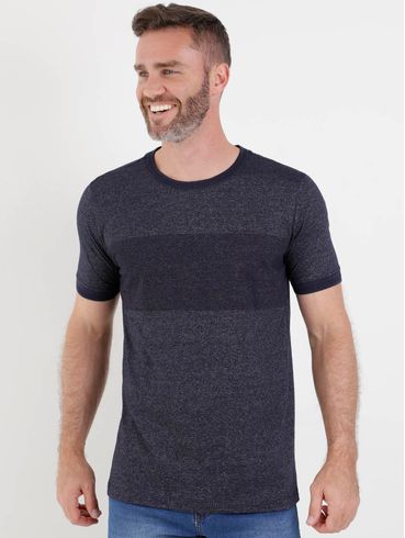 Camiseta Manga Curta Masculina Azul Marinho
