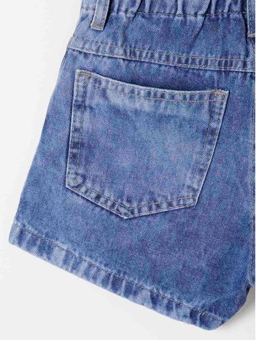 Short Jeans Juvenil Para Menina - Azul