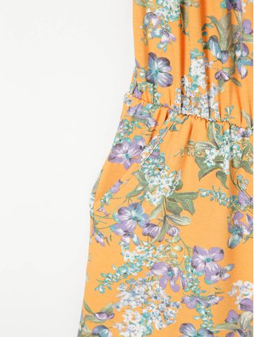 Macaquinho Estampado Feminino Laranja