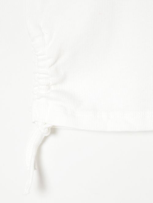 Blusa Manga Curta Juvenil Para Menina - Off white