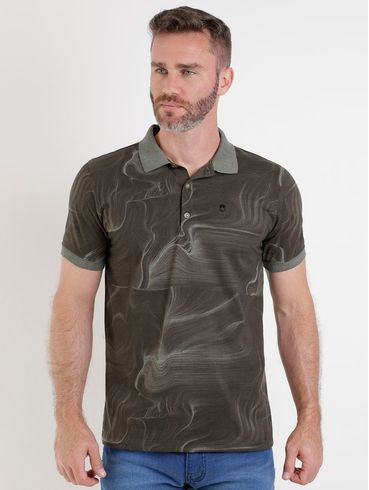 Polo Manga Curta Masculina Verde
