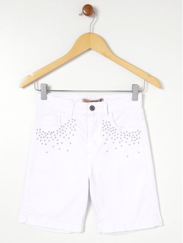Bermuda Sarja Feminina Branco