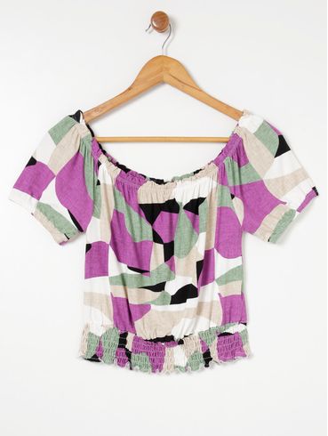 Blusa Ciganinha Autentique Feminina Roxo